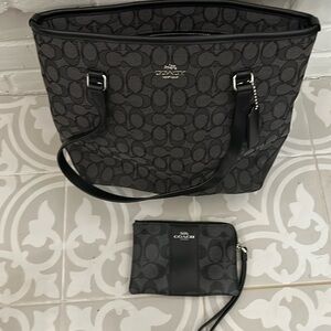 Coach bag with matching wristlet
